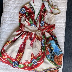 Antica Sartoria Halter Top Bathing Suit Coverup